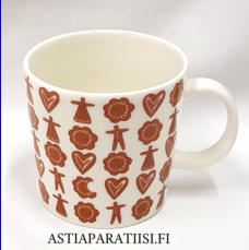 ARABIA,Pipari -muki , Design:Heini Riitahuhta,korkeus n.8 cm, halkaisija n.8,3 cm, 1 kpl, 44 �/kpl,( Tuote nro 163 P )
