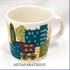 ARABIA, Hetki� muki Kotikaupunki Keskusta "Downtown ",Design:Miira Zukale,Valmistusvuosi 2012-2014,korkeus n.8 cm, halkaisija n.8,3 cm, 0 kpl, ( Tuote nro 168 P )