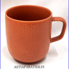 IITTALA, Sarjaton muki 0,36 L, Letti punasavi,Design: Harri Koskinen,korkeus n.9,6 cm, halkaisija n.8,7 cm, 0 kpl,( Tuote nro 186 P )