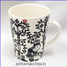 IITTALA, Taika muki 0,4 l musta,Design: Klaus Haapaniemi, Heikki Orvola,korkeus n.11,7 cm, halkaisija n.9,2 cm, 6 kpl, 20�/kpl,( Tuote nro 191 P )