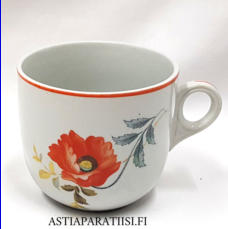 ARABIA, Ruusu koriste muki,"�idin kuppi" Vuosi, 1930-luku, piippuleima,korkeus n.8 cm, halkaisija n.8,7 cm, 1 kpl, 44�/kpl,( Tuote nro 199 P )