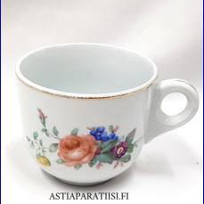 ARABIA, Ruusu koriste muki,"�idin kuppi"1930-luku, piippuleima,korkeus n.7 cm, halkaisija n.8,2 cm, 1 kpl, 38�/kpl,( Tuote nro 201 P )