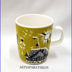 MARIMEKKO, Oiva Helsinki vihre� muki,korkeus n.9,5 cm, halkaisija n.7,8 cm, ,0 kpl, ( Tuote nro 222 P )