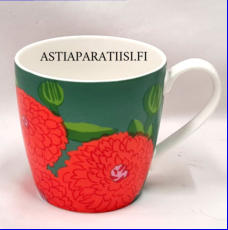 IITTALA / MARIMEKKO,Primavera -muki Puna-vihre� ,korkeus n.8,5 cm, halkaisija n.9 cm, 1 kpl,38�/kpl,( Tuote nro 260 P )