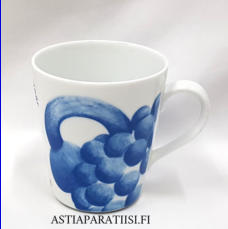 AARIKKA, Sinivalkoinen p�ssi Muki Ram of the year 2003,korkeus n.9,5 cm, halkaisija n.8,2 cm, 1 kpl, 32 �/kpl,( Tuote nro 271 P )