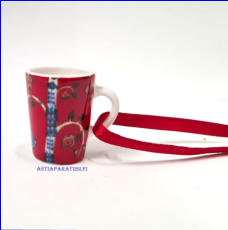 IITTALA,Taika- minimuki punainen v�ri, Design: Klaus Haapaniemi, Heikki Orvola,korkeus n.3,8 cm, halkaisija n.3 cm, 0 kpl,( Tuote nro 419 P )