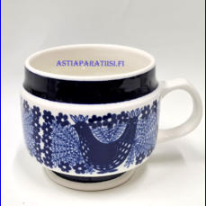 ARABIA,Sinilintu iso teekuppi / muki ilman aluslautasta,Design:Raija Uosikkinen, malli XK5,Kupin korkeus n. 9 cm, halkaisija n. 9,3 cm,Suunniteltu vuonna 1949-64,  v�h�isi� k�yt�n j�lki�,0 kpl,( Tuote nro 425P )