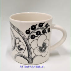 ARABIA.Paratiisi,iso teekuppi 0,35 l, mustavalkoinen, Design:Birger Kaipiainen, Tuotannossa, 1969 - 2011,Kupin korkeus n.9 cm, halkaisija n.8,5 cm, 0 kpl, ( Tuote nro 422 P )