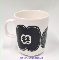 MARIMEKKO, Kompotti muki 2,5 dl musta,Kupin korkeus n.9,5 cm, halkaisija n.8 cm, 0 kpl, ( Tuote nro 423 P )