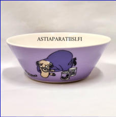 ARABIA, Muumikulho Hemuli ,Moomin Plate/bowl, Hemulen (2004-2013),Design:Tove Slotte-Elevant,Korkeus n. 5.5 cm, halkaisija n. 15 cm, 1 kpl, 48�/kpl,( Tuote nro 220M )'