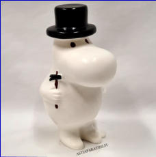 ARABIA,Muumi figuuri, Muumipappa,Moomin Figure, Muumipappa (2008-2012,Design:Tuulikki Pietil�,Korkeus n.17 cm, 3 kpl,72�/kpl,( Tuote nro 244M )