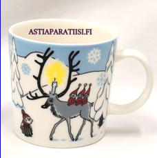 ARABIA,Muumimuki Talvimets�, talvikausimuki,Moomin Mug, Winter Forest (winter season mug 2012),Design: Tove Slotte-Elevant,Korkeus n. 8 cm, halkaisija n. 8 cm, 2kpl,68�/kpl,( Tuote nro 120M )