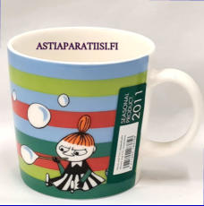 ARABIA,Muumimuki Saippuakuplia, kes�kausimuki ,Moomin Mug, Soapbubbles (summer season mug 2011),Design: Tove Slotte-Elevant,Korkeus n. 8 cm, halkaisija n. 8 cm, 1kpl,79�/kpl,( Tuote nro 130M )