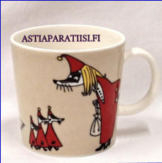 ARABIA,Muumimuki Vilijonkka,Moomin Mug, Fillyjonk (2004-2013),Design: Tove Slotte-Elevant,Korkeus n. 8 cm, halkaisija n. 8 cm, 3kpl, 69�/kpl( Tuote nro 136M )