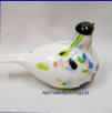 IITTALA,vuosilintu / Annual Bird 2014,Alder Thrush , Design: Oiva Toikka,Nuutaj�rvi,Signeerattu / Signature, n. 20,5cm x 10,5cm,1kpl,380� ( Tuote nro / Item #118T)