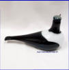 NUUTAJ�RVI, Harakka / Art Bird Harakka Magpie 1990, Design: Oiva Toikka,Nuutaj�rvi,Signeerattu / Signature,mitat n. 28 cm x 10,5 cm,1kpl,580� ( Tuote nro / Item #120T)