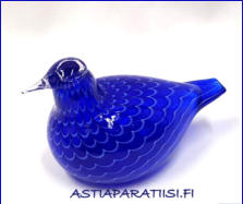 IITTALA, Sinisulka Blue Bird, Design: Oiva Toikka,Nuutaj�rvi,Signeerattu / Signature,mitat n. 14cm x 8 cm,0kpl,( Tuote nro / Item #121T)