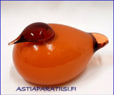 IITTALA,Kuulas Pomeranssi,Design: Oiva Toikka, Nuutaj�rvi,Signeerattu / Signature,mitat n. 13 cm x 8,5 cm,0kpl,( Tuote nro / Item #124T)