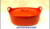 Rosenlew emaloitu  valurautapata Design:Timo Sarpaneva ,halk. n.28,5cm x20cm, kork. n.15,5cm, 1kpl, 180�/kpl