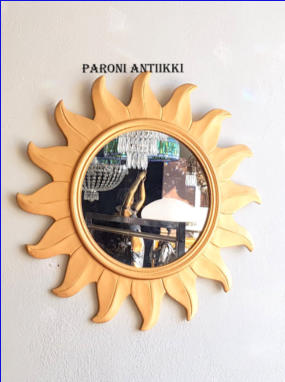hieno kultainen aurinkopeili. Mitat:halk. 60 cm,45� ( Tuote nro 109PE )