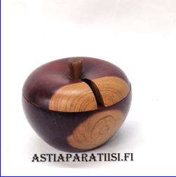 TEAK/TIIKKI,Kannellinen sinappirasia,mitat Halkaisija,n. 13 cm X 9,5 cm ,1kpl,24�.( Tuote nro / Item #152PU )