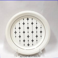 ARABIA, 	Kartano salaattilautanen,Design: Esteri Tomula ( koriste ), Peter Winquist ( malli ),Tuotannossa 1973-1976,leveys n. 20 cm,2 kpl, 24�/kpl ( Tuote nro 196R )