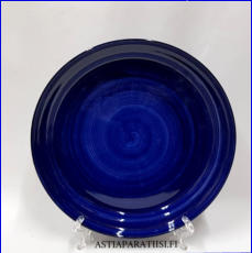 SAVITORPPA FINLAND, Koboltinsininen,k�sinmaalattu signeerattu, Design:Holger Granb�ck,alkuper�istuotantoa,Leveys n. 20 cm,8 kpl, 34 �/kpl ( Tuote nro 219R )