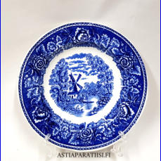 ARABIA, Sininen Maisema  salaattilautanen,Design:Reinhard Richter,Valmistettu  1936-1975, leveys n. 19,8 cm,6 kpl, 20 �/kpl ( Tuote nro 250R )