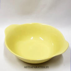 ARABIA,Kilta korvallinen soppalautanen / murokulho, Design:Kaj Franck,Korkeus n. 4,8 cm, leveys n. 15 cm,2 kpl, 34 �/kpl ( Tuote nro 301R )