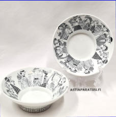 ARABIA,Emilia pieni kulho Design:Raija Uosikkinen,1950-luku, Korkeus n.5 cm, halkaisija n. 14,5 cm,2 kpl,120�/kpl ( Tuote nro 321R )