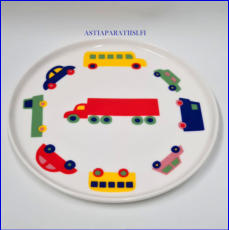 MARIMEKKO, BO BOO lautanen,Design:Katsuji Wakisaka,Suunnitteluvuosi 1975, halkaisija.n.20 cm,1 kpl,78�/kpl ( Tuote nro 355R )