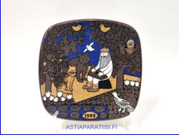 ARABIA, Vuosilautanen 1999,Design:Raija Uosikkinen,halkaisija .n. 20,5 cm X20,5 cm, 1kpl. 89�/kpl,( Tuote nro 126AM )