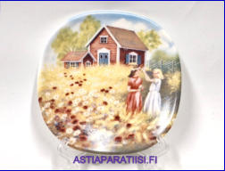 ARABIA,Sein�lautanen Tyt�t kedolla, Design: Anita Rantanen-Siewers,Mitat Korkeus n. 12 cm, leveys n. 12 cm,1kpl.25�/kpl,( Tuote nro 193AM )