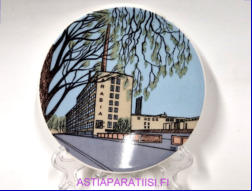 ARABIA, Tehdasvierailu Sein�lautanen, Design:Tove Slotte,Mitat Halkaisija,n. 12 cm,0kpl.( Tuote nro 250AM )