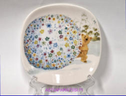 ARABIA, Uppo-Nalle, Kukkapallo sein�lautanen, Design: Hannu Taina,Mitat Korkeus n. 12 cm, leveys n. 12 cm,1kpl.35�/kpl,( Tuote nro 256AM )
