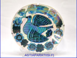 ARABIA,Paratiisin lintu Taidelautanen,Design:Birger Kaipiainen,Pro Arte 1970-luku,Mitat Halkaisija,n. 25 cm,1kpl.280�/kpl,( Tuote nro 299AM )