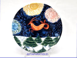 ARABIA, sein�lautanen, horoskooppi aihe kauris,Design:Dorrit von Fieandt,1990-luku,Mitat n. 20 cm,1kpl.110�/kpl,( Tuote nro 307AM )