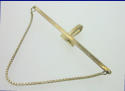 Hopeinen solmioneula, Made in Finland, sign. AP, mitat n. 5cm x 0,1cm, 15�
