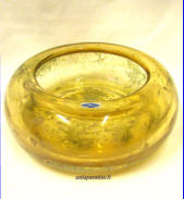 NUUTAJ�RVI,Vulcano sarjan taidelasi maljakko Design:Heikki Orvola,kork n. 8cm, halk n.21 cm,1kpl,300�/kpl