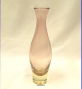 RIIHIM�EN LASI,Nimip�iv� lasimaljakko Design:Aimo Okkolin,1959-67-luvulta,signeerattu, Riihim�en Lasi Oy, Aimo Okkolin,korkeus 23,4 cm, halkaisija 6,5 cm,1kpl, 95�/kpl