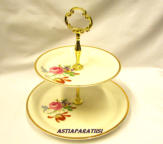 ARABIA, Kulta-aika kerrostarjotin 1990-luku,halk. n. 26cm, kork. 25cm,0kpl