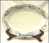 ARABIA, Willow kuparipaino kuvasta ovaali Tarjoiluvati,1874-1930-luku,Mitat: 37,5cm x 26,5 cm,1 kpl,130�/kpl