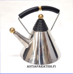 Vintage Postmoderni 1980-luvun vihelt�v� vedenkeitin, ruostumattomasta ter�ksest� valmistettu vedenkeitin, valmistettu Saksassa, 140�,( Tuote nro 151TA)