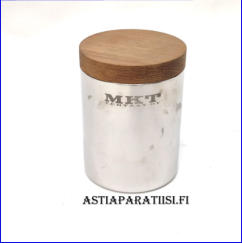 MKT Tehtaat oy Ter�s Teepurkki,Korkeus,n.11,5 cm, halkaisija,n 9 cm,1 kpl,18�/kpl,( Tuote nro 162TA)