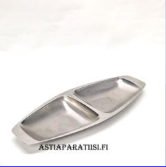 ALESSI Tapas, matta ter�ksest� kiillotettu reuna. Tapas vadin on suunnitellut Carlo Mazzeri ja Anselmo Vitale Alessi ,tuotannossa v. 1960 luku, leveys,n. 35.5 cm ,0 kpl,( Tuote nro 157TA)