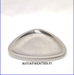 Ruostumattomasta ter�ksest� valmistettu,kolmiovati,DONA DFA STAINLESS DENMARK,leveys,n. 22,5 cm ,1kpl,35�,,( Tuote nro 158TA)