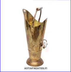 SATEVARJOTELINE, kuparia ja messinki�.Korkeus,n.50cm, halkaisija 21 cm,1 kpl, 180�/kpl,( Tuote nro 218TA)