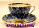 LOMONOSOV,blue bird Vintage USSR Lomonosov Cobalt Lace Patterned Rooster and Flower Design 24k Gold Trim Tea Cup and Saucer,(sininen lintu Vintage USSR Lomonosov koboltti Pitsi kuvioitu Rooster ja kukkakuvio 24k Trim Tea kuppi ja lautanen)14kpl,45�/kpl