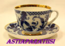 LOMONOSOV, Porcelain Tea Cup Saucer Winter Authentic Russian, 4kpl, 35�/kpl