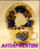 LOMONOSOV, Russian Porcelain Golden Garden Trio Tea(teekuppi), 1KPL,45�/KPL